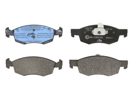 Комплект гальмівних колодок спереду FIAT DOBLO, DOBLO/MINIVAN 1.2-1.9D 03.01- ATE 13.0460-7141.2 (фото 1)