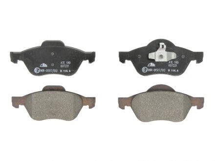 Комплект тормозных колодок передний RENAULT CLIO III, MEGANE II, SCENIC II 1.4-2.0D 09.02- ATE 13.0460-7221.2