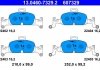 Комплект гальмівних колодок спереду AUDI A4 ALLROAD B9, A4 B9, A5, A6 ALLROAD C8, A6 C8, A7, Q5 1.4-3.0H 05.15- ATE 13.0460-7329.2 (фото 2)