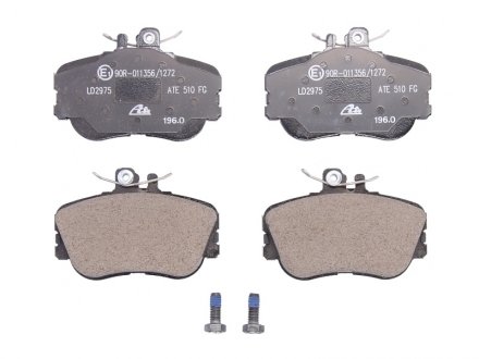 Керамические тормозные накладки передн. (с винтами тормозного суппорта) MERCEDES C T-MODEL (S202), C (W202) 1.8-2.8 03.93-03.01 ATE 13.0470-2975.2