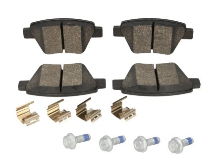 Комплект гальмівних колодок задня кераміка (з аксесуарами; з напрямними гвинтами гальмівного супорта) AUDI A1, A3; SEAT ALTEA, ALTEA XL, LEON; SKODA OCTAVIA II, SUPERB II 1.2-Electric 02.98- ATE 13.0470-3858.2