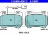 Комплект тормозных колодок керамический фасад ALFA ROMEO 159, BRERA, SPIDER 1.8-2.2 09.05-12.12 ATE 13.0470-4867.2 (фото 2)