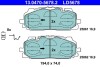 Фото автозапчасти комплект тормозных колодок керамический фасад AUDI A4 ALLROAD B9, A4 B9, A5, A6 ALLROAD C8, A6 C8, A7, A8 D5, Q5, Q7, Q8; Volkswagen TOUAREG 1.4-3.0H 01.15- ATE 13.0470-5678.2 (фото 2)