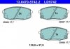 Комплект тормозных колодок керамический фасад HYUNDAI I30; KIA CARENS II, CEE'D, CERATO II, CERATO III, CERATO KOUP III, PRO CEE'D 1.4-2.0LPG 07.02- ATE 13.0470-5742.2 (фото 2)