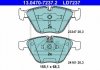 Комплект гальмівних колодок керамічний фасад BMW 3 (E90), 3 (E91), 3 (E92), 3 (E93), X1 (E84) 3.0/3.0D 12.04-12.13 ATE 13.0470-7237.2 (фото 2)