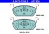 Фото автозапчастини комплект гальмівних колодок керамічний фасад AUDI A1, A1 ALLSTREET, A1 CITY CARVER; SEAT ARONA, IBIZA V, LEON, LEON SC, LEON ST; SKODA FABIA IV, KAMIQ, SCALA; Volkswagen POLO VI 1.0-2.0D 09.12- ATE 13.0470-7335.2 (фото 1)