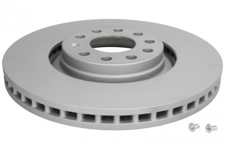 Тормозной диск передний левая/правая (высокоуглеродистый, с винтами) AUDI A4 B5, A4 B6, A4 B7, A4 B8, A6 C5, ALLROAD C5; SEAT EXEO, EXEO ST 1.6-4.2 04.95-12.15 ATE 24.0130-0113.1 (фото 1)