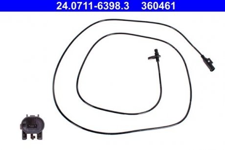 Датчик АБС задний левый MERCEDES SPRINTER 3,5-T (B906), SPRINTER 3-T (B906); Volkswagen CRAFTER 30-35, CRAFTER 30-50 1.8-3.5 04.06- ATE 24.0711-6398.3 (фото 1)