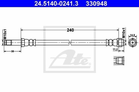 Фото автозапчасти не постачається ATE 24.5140-0241.3