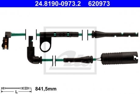 Фото автозапчастини датчик зносу гальмівних колодокRANGE ROVER III 09- ATE 24819009732 (фото 1)