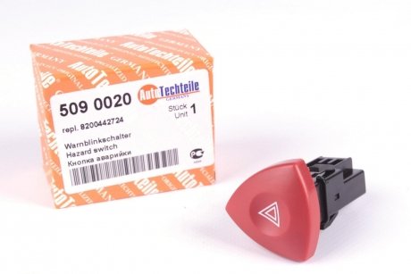 Кнопка аварийной сигнализации Renault Trafic/Opel Vivaro 01- AUTOTECHTEILE 509 0020