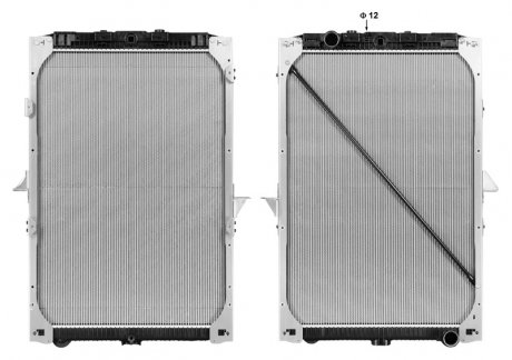 Фото автозапчастини радіатор daf xf105 05r-/12r- з рамкою AVA COOLING 0401000559