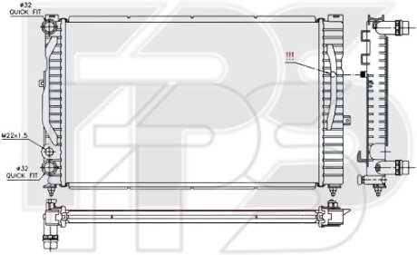 Фото автозапчасти радиатор охлаждения ava (1.6/1.8/1.8t/1.9tdi/2.0/2.0tdi/2.3) с/без конд. мкпп 632x414x32 ал/пл, паян audi a4 95-01 (b5), audi a6 97-00 (c5), audi a6 01-05 (c5), skoda superb 02-08 (3u), volkswagen passat 97-00, volkswagen passat 00-05 (b5) AVA COOLING 12 A404-AV