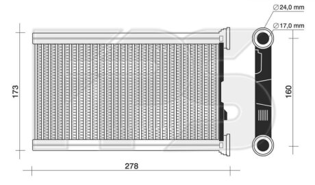 Фото автозапчастини радіатор пічки AVA COOLING 14 N246-AV