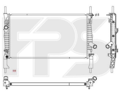 Фото автозапчасти радиатор охлаждения ava (2.2 tdci/2.3 16v/2.4 tdci) без конд. мкпп 672x359x26 ал/пл, паяный ford transit 06-13 AVA COOLING 28 A842-AV