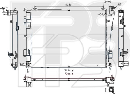 Фото автозапчастини радіатор охолодження AVA COOLING 32 A910-AV