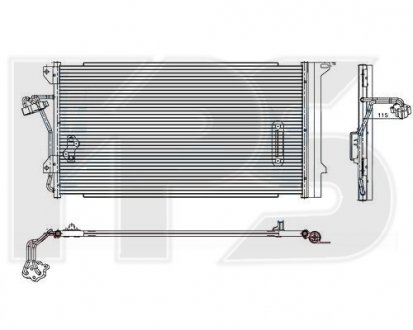 Фото автозапчасти конденсатор кондиционера ava (2.5tdi/3.0tdi/3.2/3.6/4.2/4.2tdi/4.5/4.8/4.8t/5.0tdi/6.0) с конд. акпп/мкпп 700x390x16 ал/aл, паяный, с осушителем audi q7 06-10, audi q7 10-15, porsche cayenne 03-10, volkswagen touareg 02-06, volkswagen touareg 07- AVA COOLING 74 K464-AV