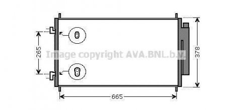 Радіатор кондиціонера (з осушувачем) HONDA CR-V III 2.0/2.2D/2.4 06.06- AVA COOLING HD5214D