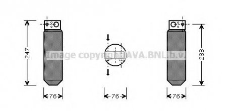Осушитель кондиционера SCANIA 4, P, G, R, T DC11.08-DT12.12 08.96- AVA COOLING SCD014