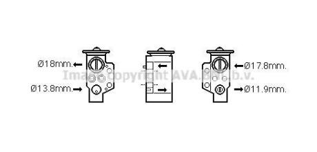 Фото автозапчастини розширювальний клапан AVA COOLING AI1351