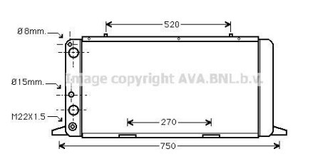 Фото автозапчасти радиатор охлаждения двигателя AUDI80/90/COUP/CABR 86-91 (Ava) AVA COOLING AI2026