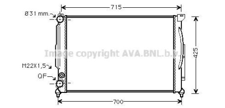 Фото автозапчасти радіатор AVA COOLING AI2108