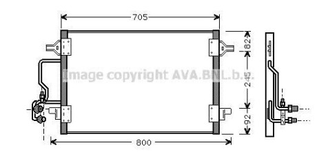 Фото автозапчастини радіатор кондиціонера AUDI A8 D2 2.5D-4.2 03.94-09.02 AVA COOLING AI5175