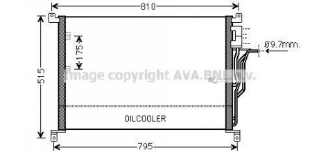 Радіатор кондиціонера AUDI A8 D3 2.8-6.0 10.02-07.10 AVA COOLING AI5301