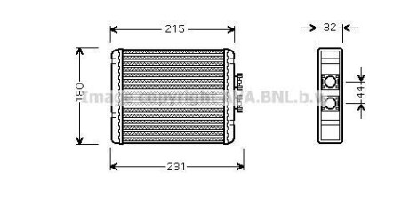 Фото автозапчасти радіатор пічки AVA COOLING AI6198