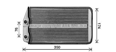 Фото автозапчасти ava alfa romeo радіатор опалення giulia 2.0 16-, 2.2 16-, 2.9 15-, stelvio AVA COOLING AL6157