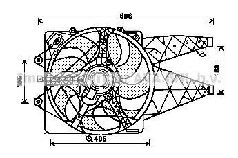 Фото автозапчасти ava alfa romeo вентилятор радіатора (з дифузором) mito 08-, fiat grande punto 05-, punto 08- AVA COOLING AL7514