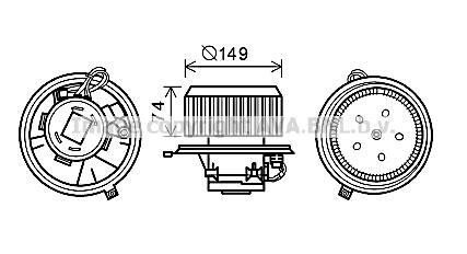 Фото автозапчасти ava alfa romeo вентилятор салону 147 1.6, 1.9, 2.0 01-, gt, 156 AVA COOLING AL8138