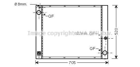 Фото автозапчасти ava land rover радіатор охолодження двиг. range rover iii 3.0d 02- AVA COOLING AU2183