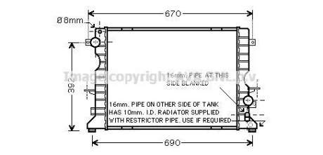 Фото автозапчасти ava land rover радіатор охолодження двиг. defender 2.2/2.5td 98-16 AVA COOLING AU2184 (фото 1)