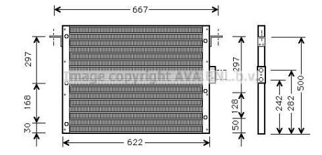 Фото автозапчасти радиатор кондиционера LAND ROVER RANGE ROVER II 2.5D-4.6 07.94-03.02 AVA COOLING AU5075