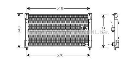 Фото автозапчасти ava honda радіатор кондиціонера (конденсатор) rover 620 2.0i-2.3i 93- AVA COOLING AU5116