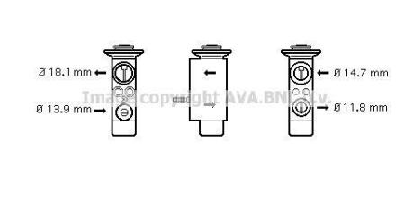 Фото автозапчасти розширювальний клапан AVA COOLING BW1085