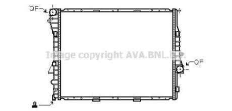 Фото автозапчастини ava bmw радіатор охолодження двиг. x5 e53 3.0d/3.0i AVA COOLING BW2274