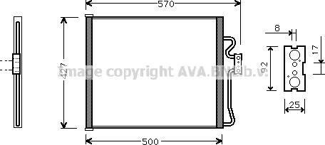 Фото автозапчастини радіатор кондиціонера BMW 7 (E38) 2.8-5.4 10.94-11.01 AVA COOLING BW5214