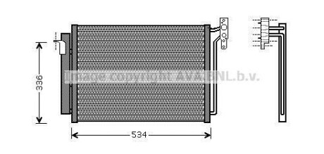 Фото автозапчастини ava bmw радіатор кондиціонера x5 e53 00- AVA COOLING BW5281D