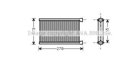 Фото автозапчасти радиатор отопителя салона BMW 3E90 1E87 Denso ver. AVA COOLING BW6344