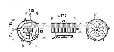 Фото автозапчасти воздуходувка BMW 7 (E65, E66, E67) 3.0-6.0 07.01-08.08 AVA COOLING BW8478 AVA