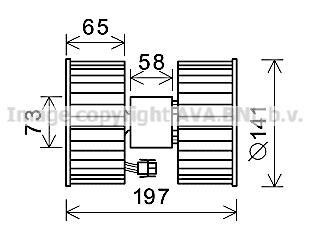 Фото автозапчасти вентилятор отопителя салона BMW X3 (E83) (03-11) AVA AVA COOLING BW8483