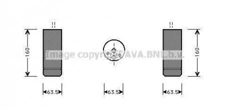 Осушувач кондиціонера BMW 3 (E46), 5 (E39), 7 (E38), X3 (E83), Z4 (E85), Z4 (E86) 1.6-5.4 10.94-12.11 AVA COOLING BWD063 (фото 1)
