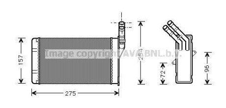 Фото автозапчасти ava citroen радіатор опалення berlingo 1.1-2.0 AVA COOLING CN6150