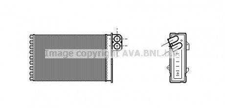 Радиатор отопления салона PSA C5 01-> AVA COOLING CN6191 (фото 1)