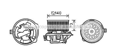 Фото автозапчастини вентилятор салону AVA COOLING CN8289