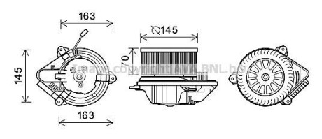 Фото автозапчастини вентилятор салону AVA COOLING CN8515