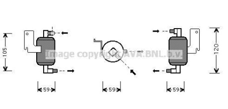 Фото автозапчастини осушувач,кондиціонер AVA COOLING CND186