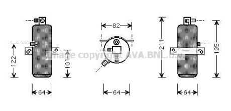 Фото автозапчасти осушитель кондиционера CITROEN XM; PEUGEOT 605 2.0/2.1D/3.0 05.89-10.00 AVA COOLING CND202